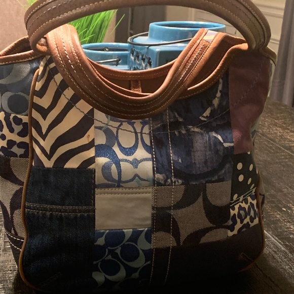 Coach denim patchwork shoulder bag - Picture 4 of 8